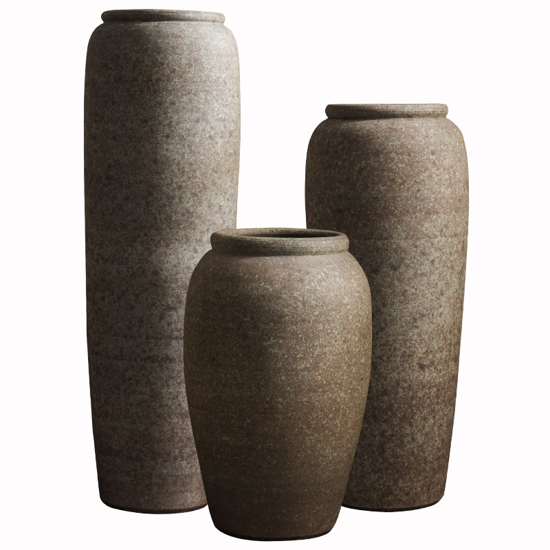 Restoring ancient ways do old ceramic vase landed furnishing articles thick large flower pot sitting room garden decoration flower pot cylinder