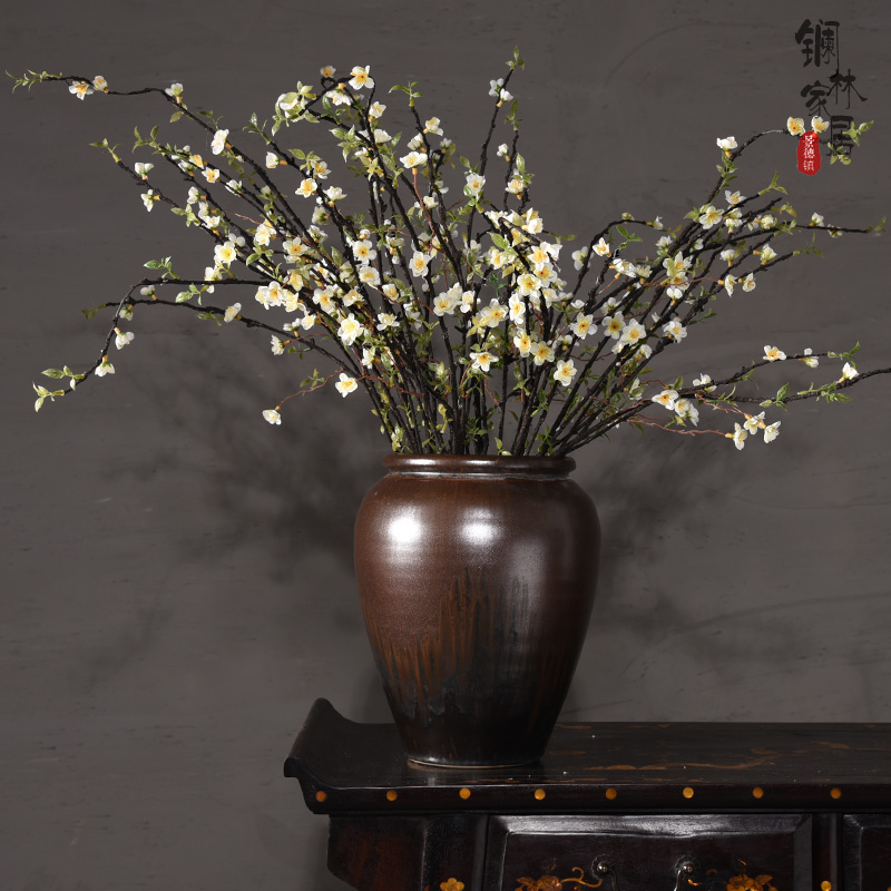 Mesa of jingdezhen ceramic vases, small POTS restoring ancient ways furnishing articles sitting room Chinese hydroponic flower arranging dried flowers, planting flowers