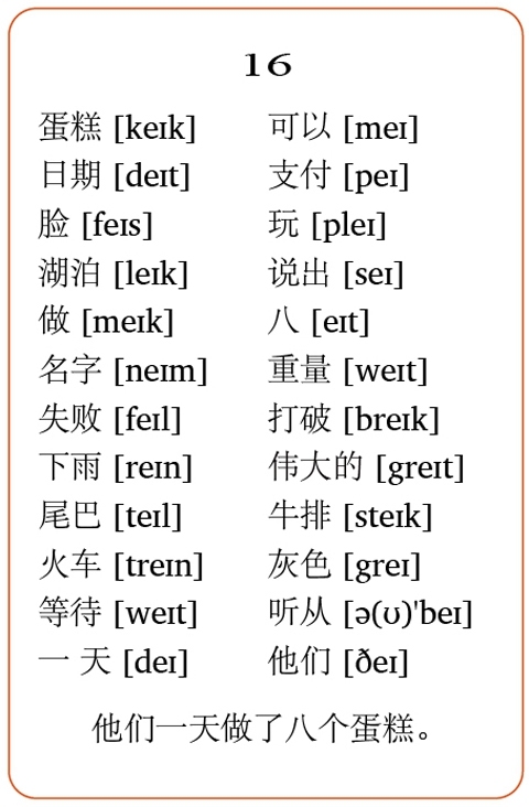 英语国际音标扑克单词读音发音规则卡片音素元音辅音口语音节字母