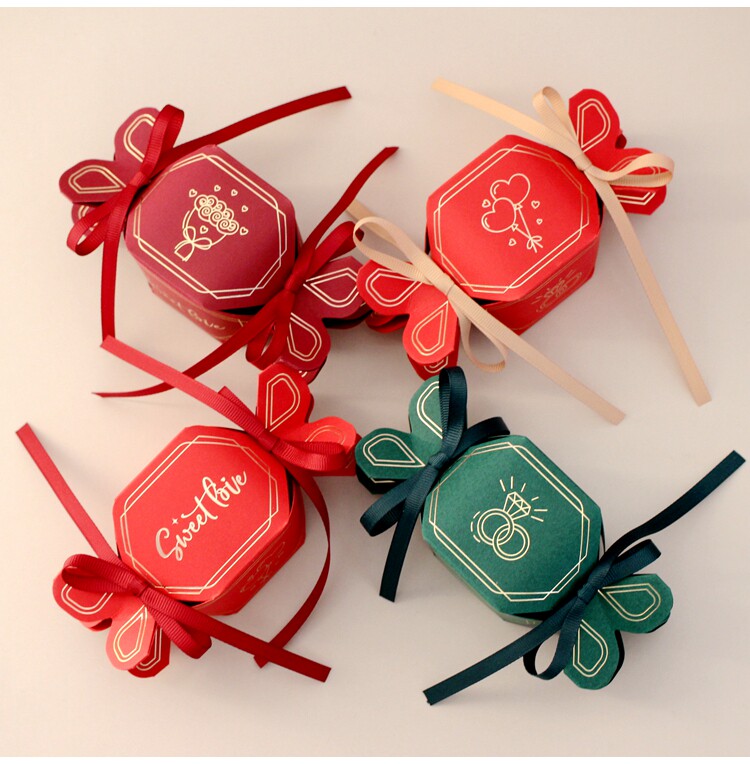 20/50pcs multicolor wedding favor box and bags sweet gift can