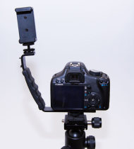 SLR live flash stabilizer L-type handheld low-beat SLR shock absorption stabilization bracket one drag two hot shoe seat