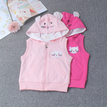 Girl vest Spring and Autumn 2021 New Cotton Childrens Vest Korean version Joker Princess Little Vest Baby Thin Spring