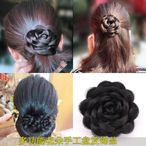 Half meatball head flower bud curler wig ball small hair bag Mini small hair bag half ball head
