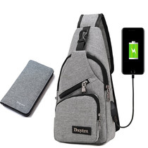 Chest Bag Men Skew Satchel Bag Mens Single Shoulder Bag Small Satchel Women Casual Backpacks Purse Strings Korean version Damp Chest Front Bag