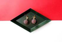 Hand Bow Ball Tradition And Wind Earrings Ancient Wind Earrings Red Aunt Ring Advanced Custom Gift Companion Gift