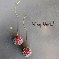 Hand Bow Earrings Earrings Earline Ear Spikes DIY Handmade Material Bag Day Ensemble And Wind Tricks Safe And Safe Little Red Aunt