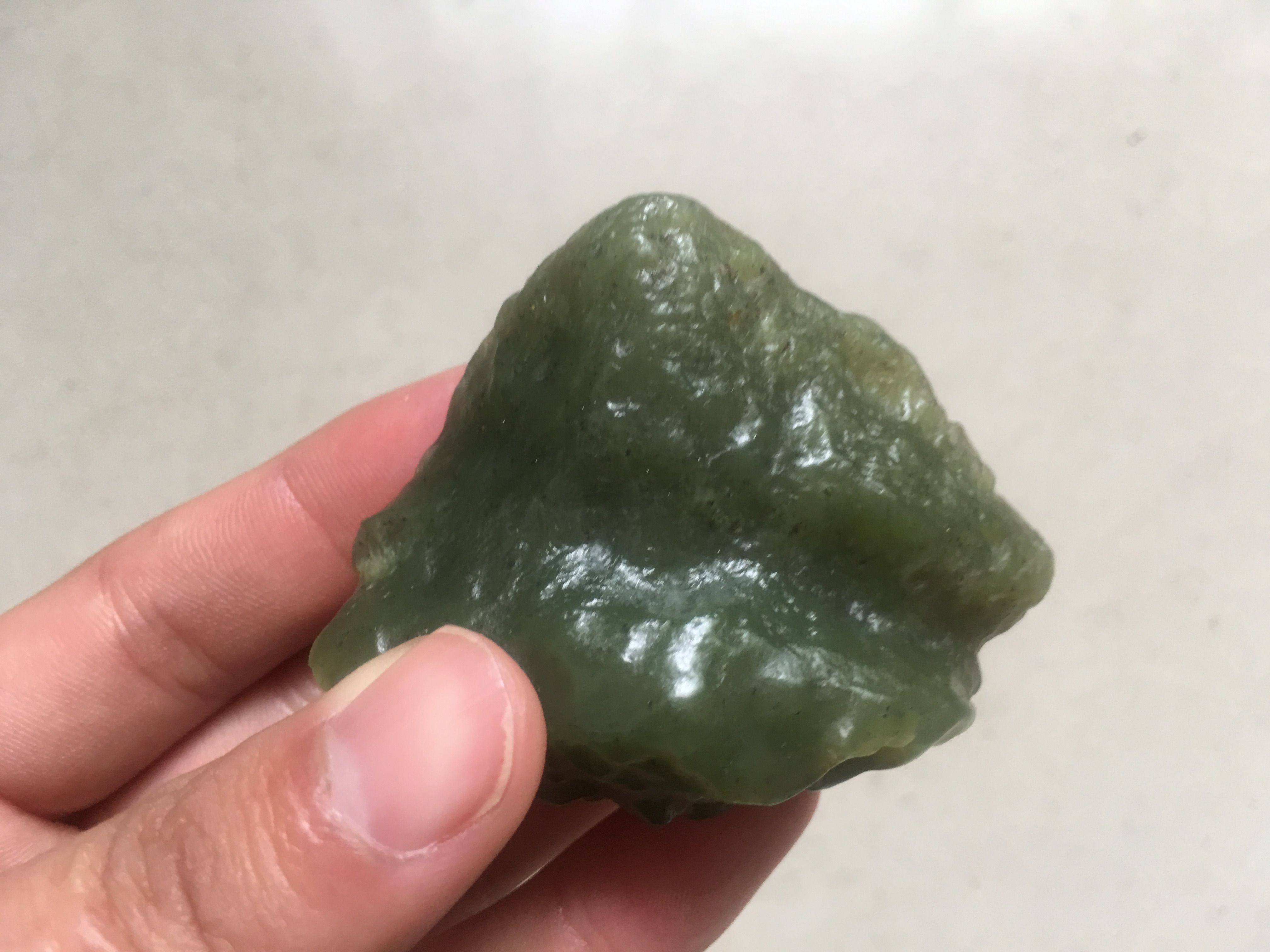 喀什玉龙河籽玉 80g和田山流水碧玉籽料原石 天然戈壁奇玉摆件