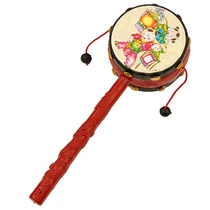 0-3-6-9-12 months new baby boy girl auspicious rattle toy sheepskin traditional childrens shaking drum