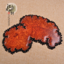 Myanmar flower pears wood full of wood Chestnut Wood Shadow Wood With Shape Tea Tray Miniature Bonsai Board Teapot Base Wood Toting