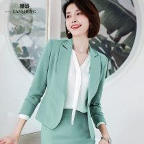 Female soil small suit jacket fashion short professional white-collar Western style slim slim net red temperament chiffon suit trend