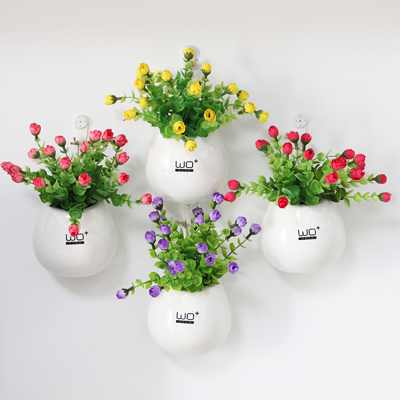 The Send + creative ceramic water infusion bag or bottle hanging vase flowerpot home furnishing articles metope adornment with simulation