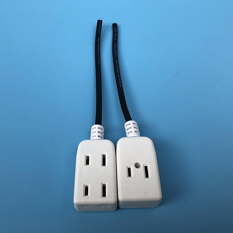 监控公母电源对插头电源延长线对接头二脚2孔公母插头带线一分三