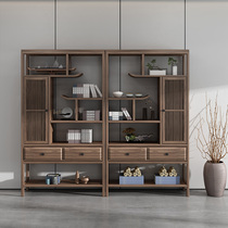 New Chinese style solid wood ancient frame Dobao Pavilion simple modern Zen ornaments display stand auction house furniture customization