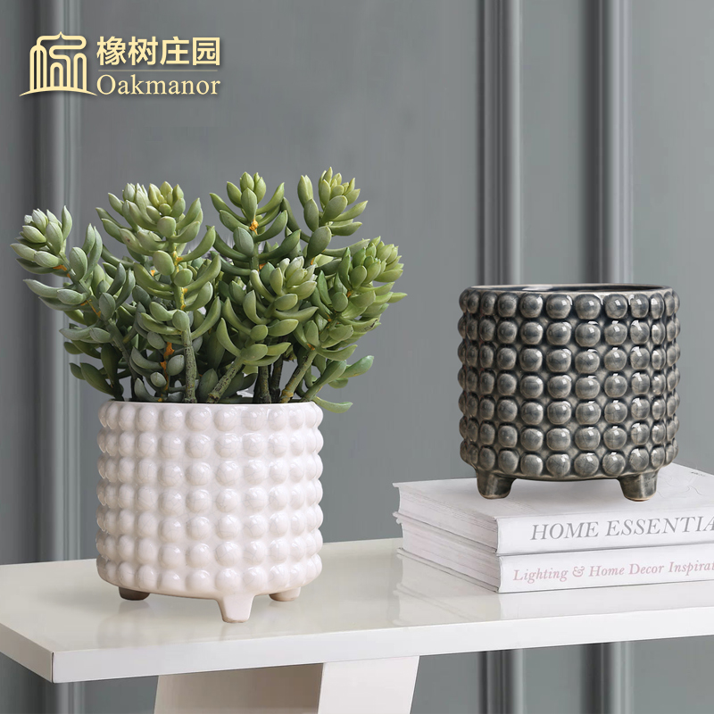 Nordic creative ceramic floret bottle furnishing articles dried flower adornment flower arrangement sitting room table, TV ark, home decoration is short