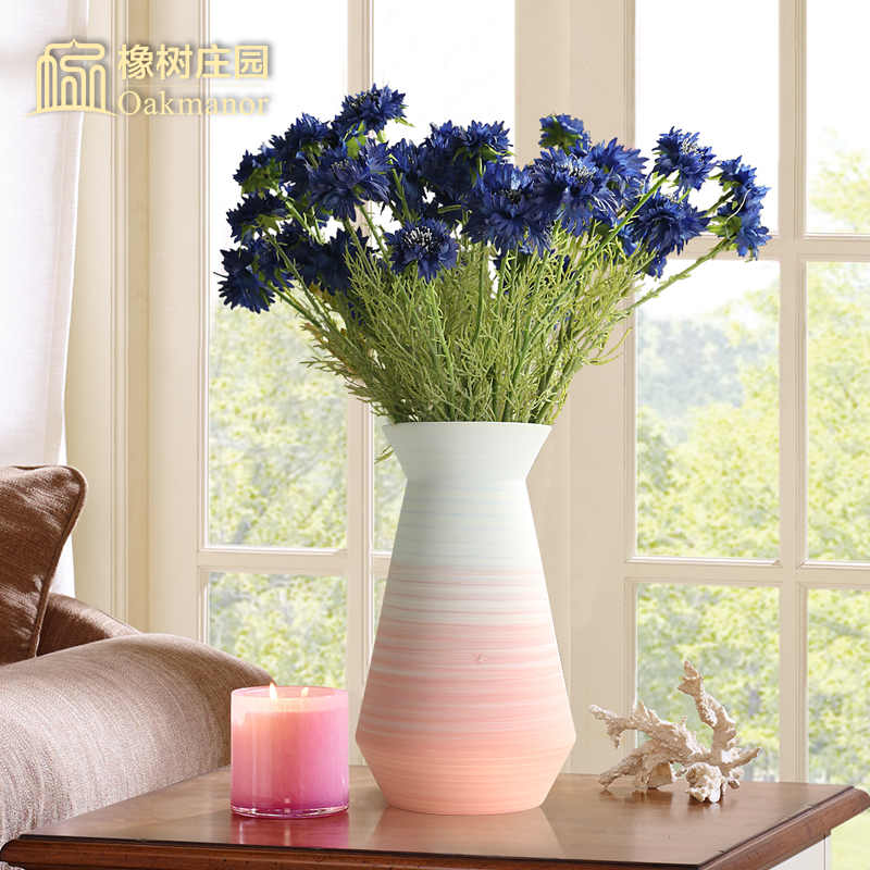Nordic morandi, ceramic vases, furnishing articles living room table dry flower vase manual drawing flower implement creative decoration