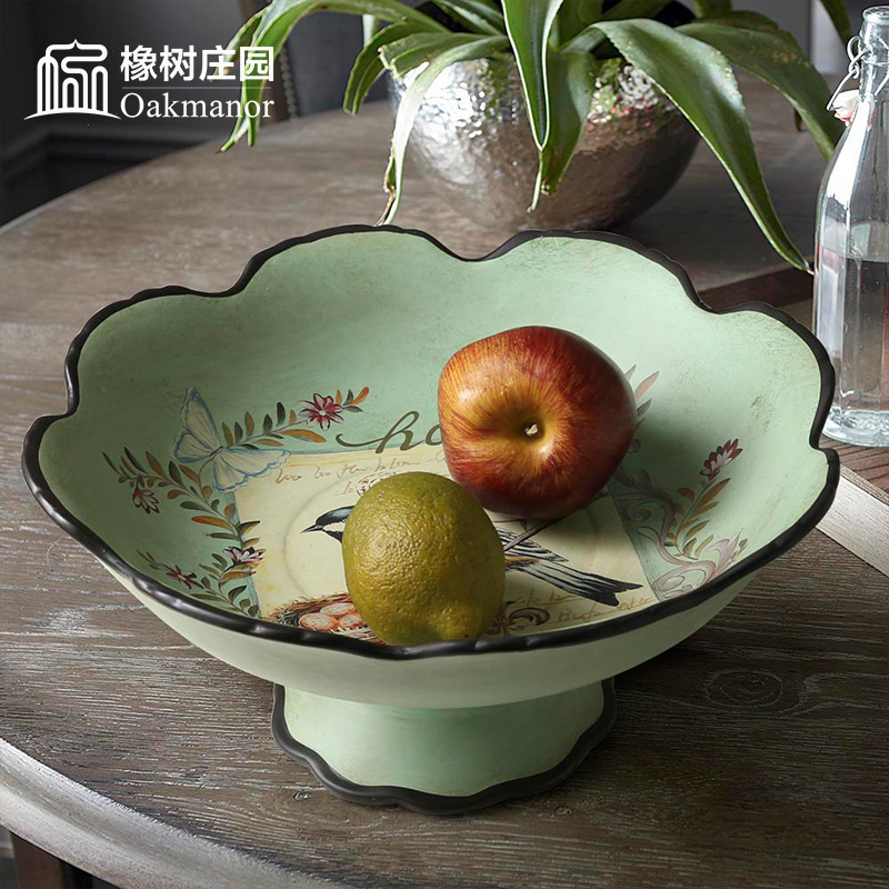 Sitting room fruit bowl furnishing articles artical ceramic household creative tea table plate decoration receives dry fruit bowl bowl