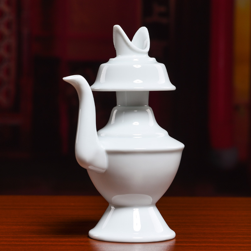 Yutang dai dehua white porcelain sect buddhist tantric consecrate Buddha with supplies furnishing articles Ben Ben ba pot bottles of a pair