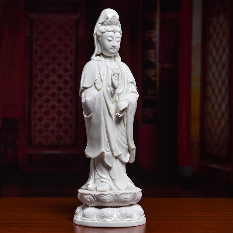 Yutang dai household ceramic Buddha sitting room interior guanyin stand like home furnishing articles to the south China sea avalokitesvara