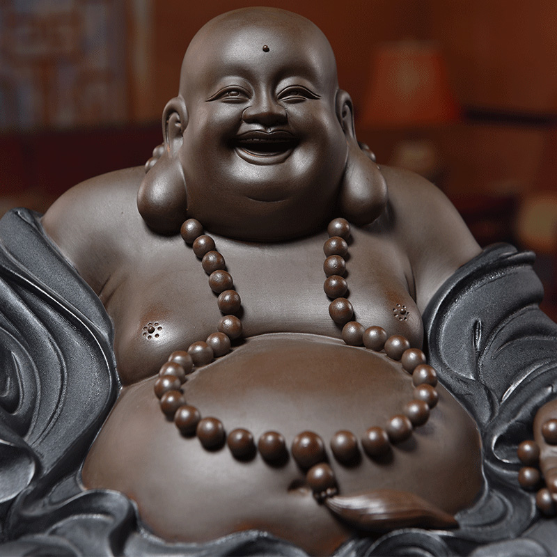 Ceramic production is pulled from the shelves 】 【 maitreya, black cloth bag of maitreya