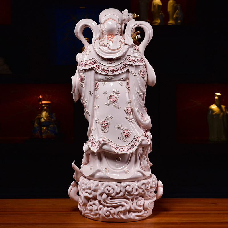 The old man gifts wealth yutang dai dehua ceramic Buddha furnishing articles/90 cm YunFuLu shou samsung