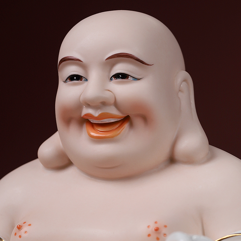 Yutang dai ceramic paint color smiling Buddha home home furnishing articles smiling Buddha sit full lotus and heavily coloured drawing or pattern