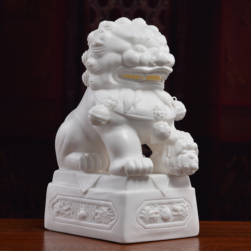 Ceramic production is pulled from the shelves 】 【 lion furnishing articles dehua porcelain its of the lion