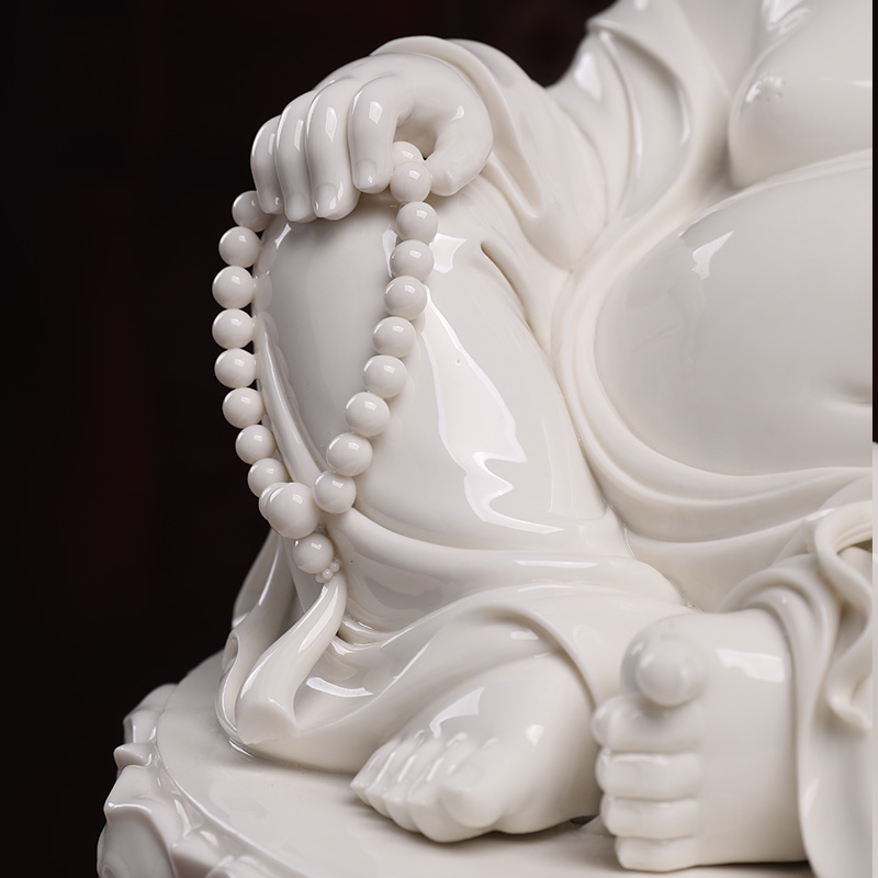 Yutang dai dehua white porcelain pot - bellied laughing Buddha maitreya Buddha maitreya worship that occupy the home furnishing articles snow DouShan earth