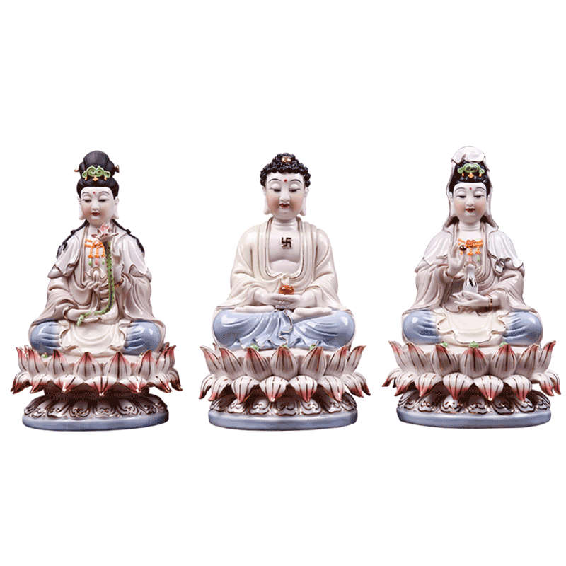 Yutang dai ceramic three western spirit like home to 8 inches tathagata Buddha guanyin trend to bodhisattva