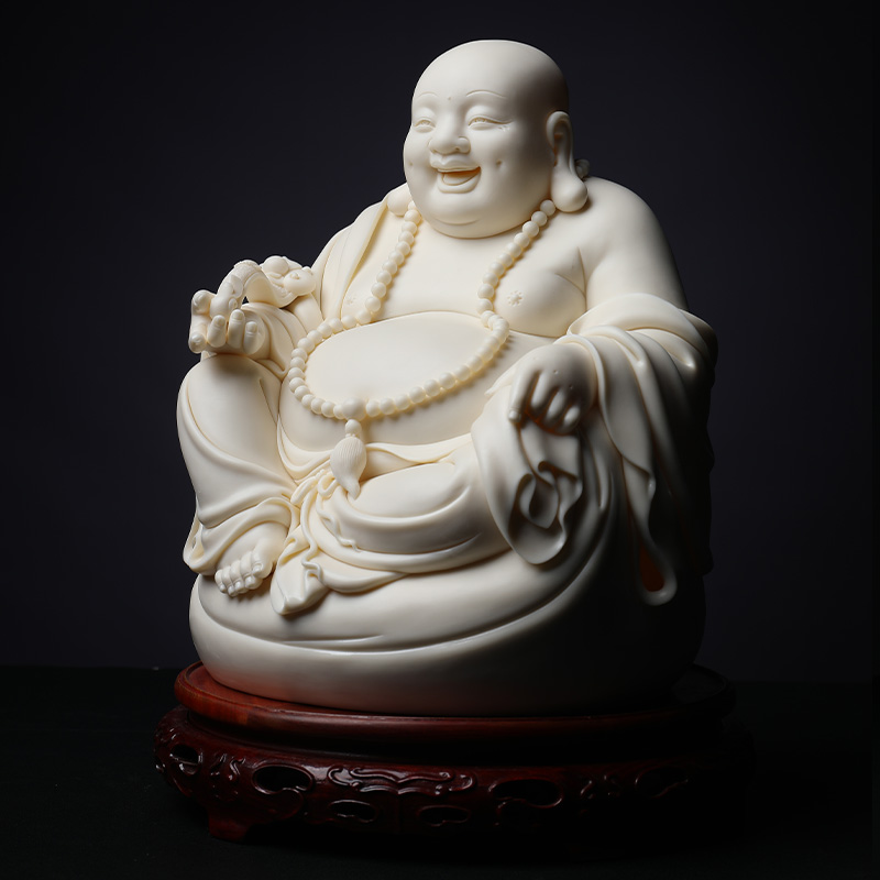 Yutang dai study office decoration furnishing articles Lin Jiansheng ceramic Buddha ruyi maitreya/D03-164