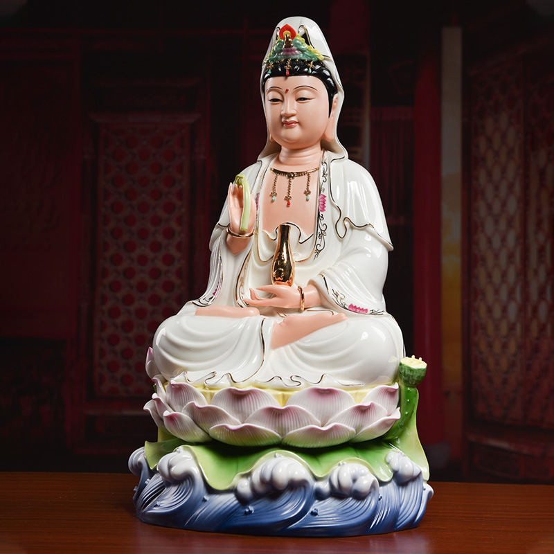 Yutang dai ceramic household lotus avalokitesvara figure of Buddha that occupy the home furnishing articles/water waves Malay guanyin