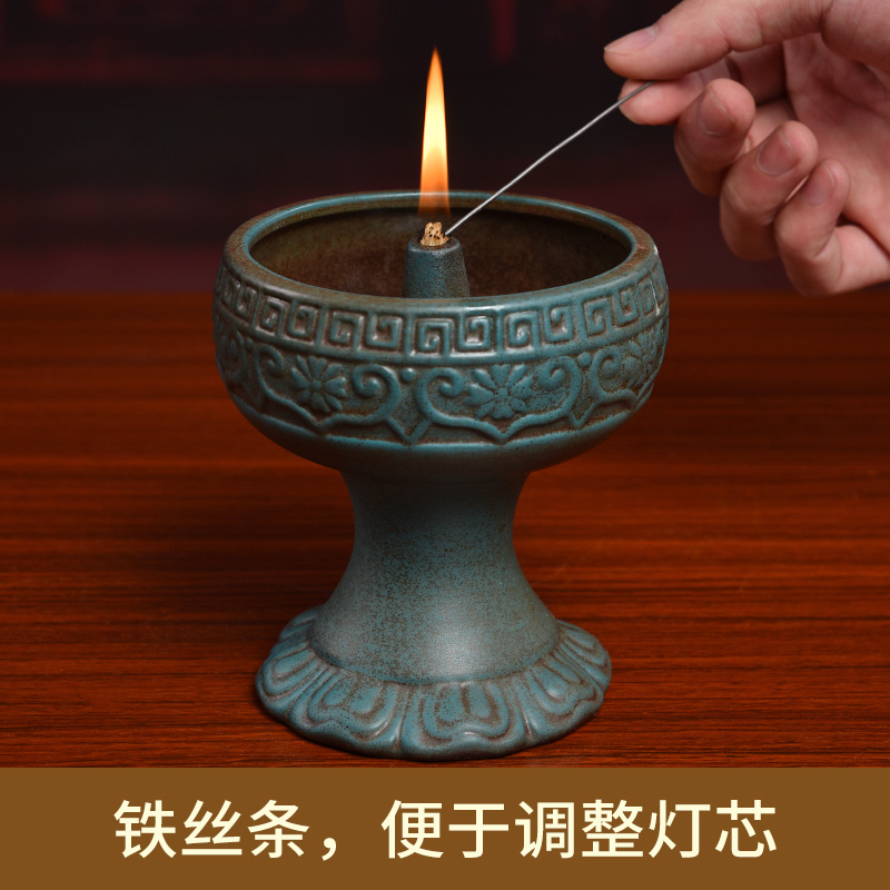 Yutang dai ceramic lamps for Buddha lamp Buddha GongDeng SuYouDeng ('m lamps before the lotus lamp based lamp holder of household Buddha