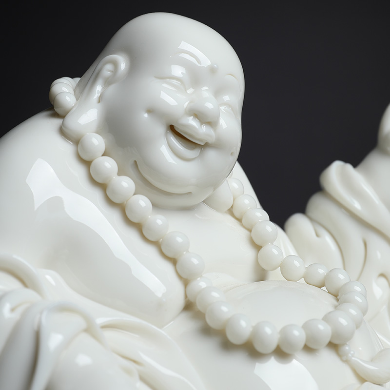 Yutang dai works zhi - yong wu dehua white porcelain porcelain carving art masters "Joe bead maitreya Buddha furnishing articles