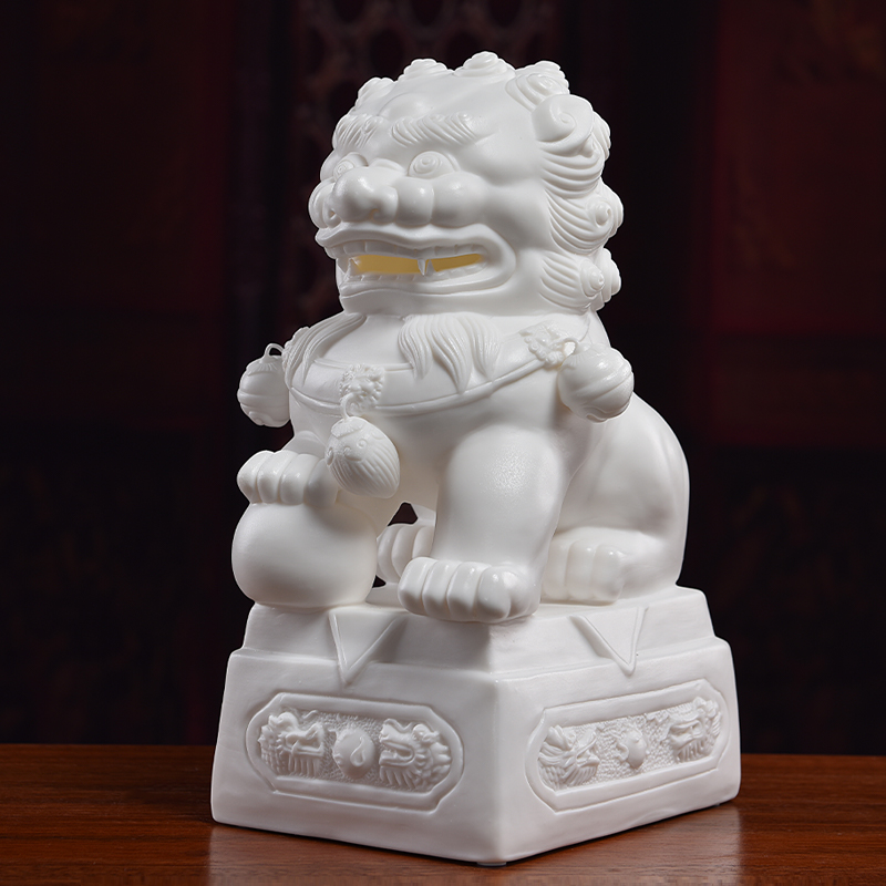 Ceramic production is pulled from the shelves 】 【 lion furnishing articles dehua porcelain its of the lion