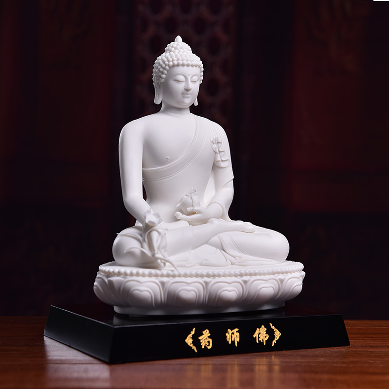 Yutang dai medicine the guru Buddha statute of pottery and porcelain to as last come home furnishing articles to dehua white porcelain pharmacists lapis lazuli light works of art