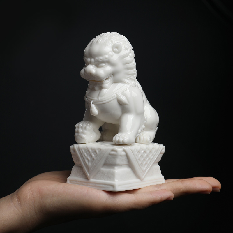 Yutang dai dehua porcelain its art home furnishing articles home decor accessories/a pair of lion D19-11