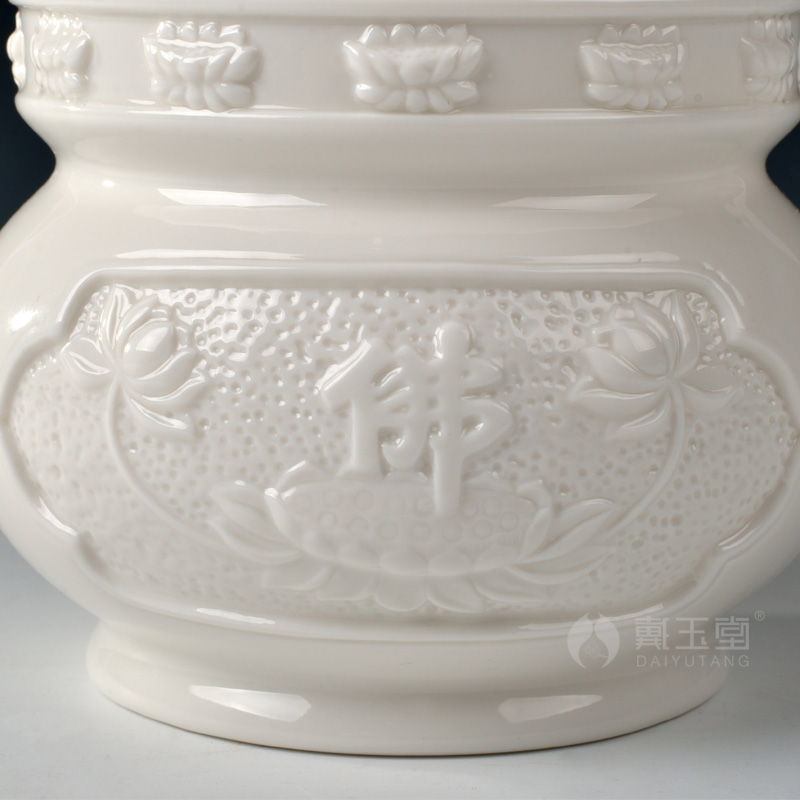 Ceramic production is pulled from the shelves 】 【 aroma stove'm burning incense Buddha word lotus furnace