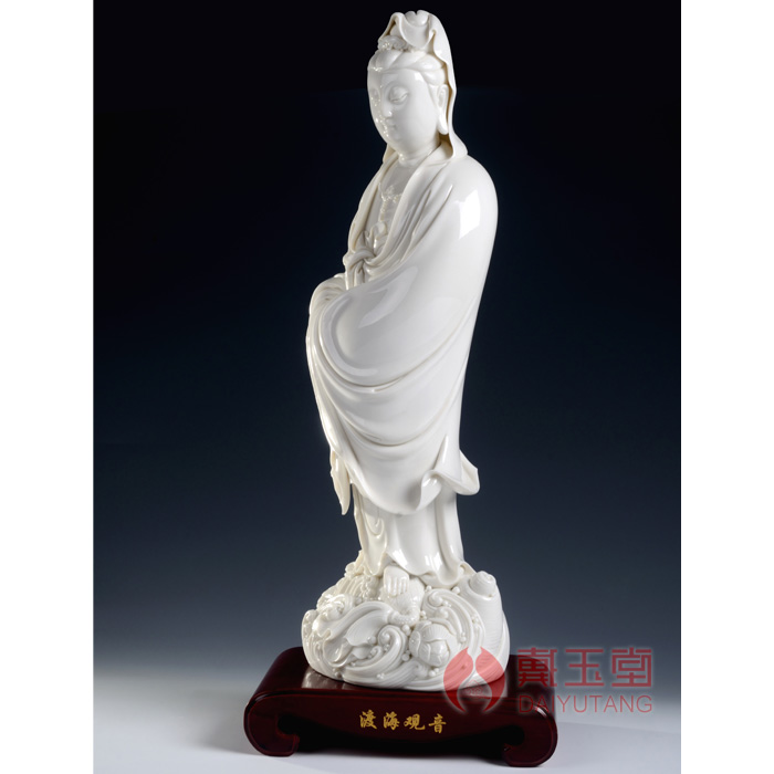 Yutang dai ceramic household buddhist temple consecrate Buddha adornment furnishing articles/18 inches across indicates the sea guanyin bodhisattva D20-10