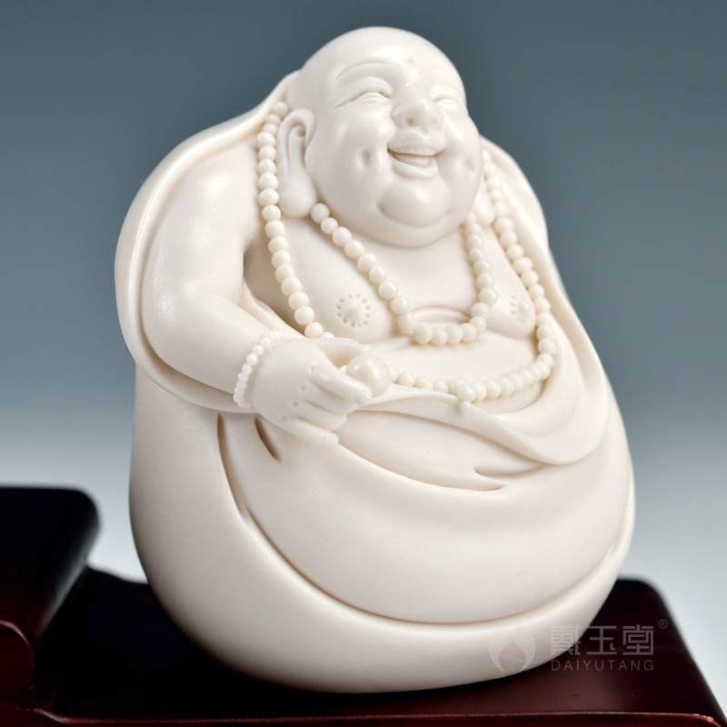 Porcelain carving master production is pulled from the shelves 】 【 Su Youde/4 inch bag maitreya 3/sets