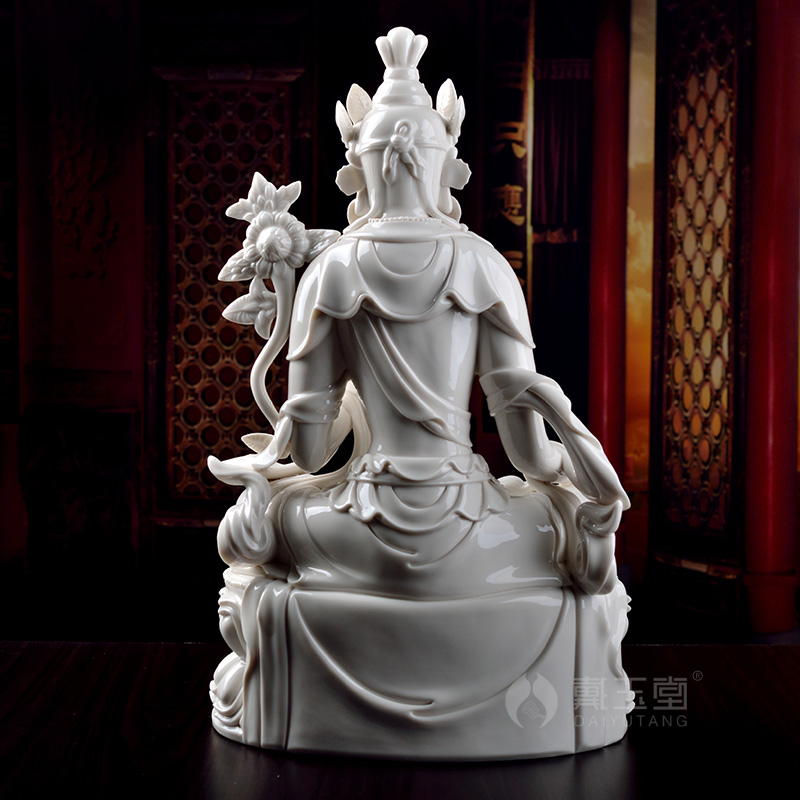 The embodiment of yutang dai dehua white porcelain mother Buddha avalokiteshvara/white tara - tantric Buddha D41 to 37
