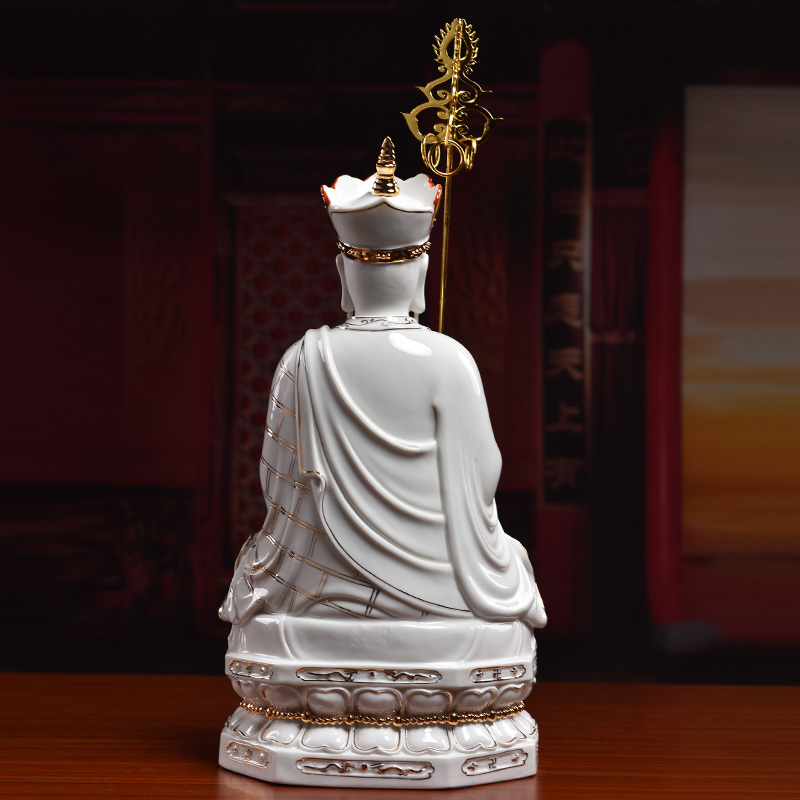 Household ceramics production 5 fold 】 【 earth treasure of Buddha enshrined that occupy the home furnishing articles by GuLian like ksitigarbha bodhisattva