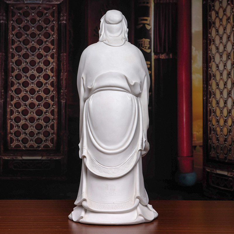 Yutang dai Confucius statute of Buddha furnishing articles dehua white porcelain art works Liu Mingzhi Confucius/D19-27