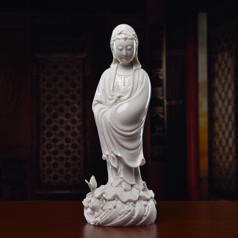 Yutang dai dehua ceramic Su Xianzhong figure of Buddha enshrined furnishing articles Dutch ping guan Yin/D30-33