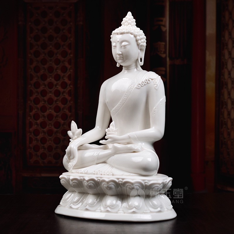 Yutang dai ceramic its handicraft dehua porcelain carving Chinese style living room desktop furnishing articles/medicine the guru Buddha D44-34