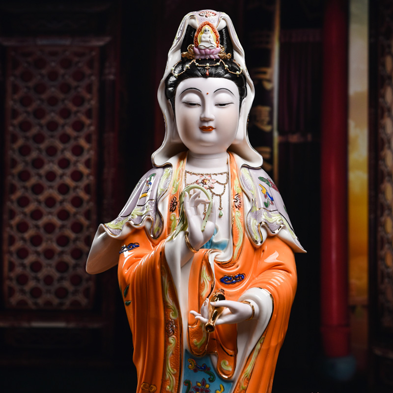 Yutang dai household ceramics in the south China sea avalokitesvara figure of Buddha that occupy the home furnishing articles made lotus do lotus guanyin