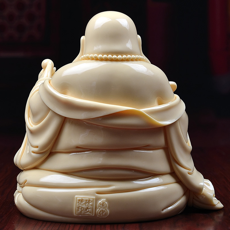 Yutang dai jade huang porcelain satisfied smiling Buddha maitreya ceramic pot - bellied maitreya Buddha to the sitting room that occupy the home furnishing articles