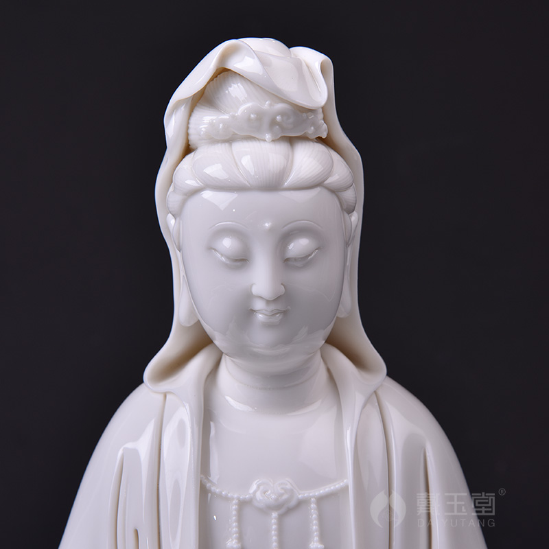 Yutang dai furnishing articles dehua white porcelain goddess of mercy guanyin bodhisattva figure of Buddha of pottery and porcelain/SongZi guanyin D50-07