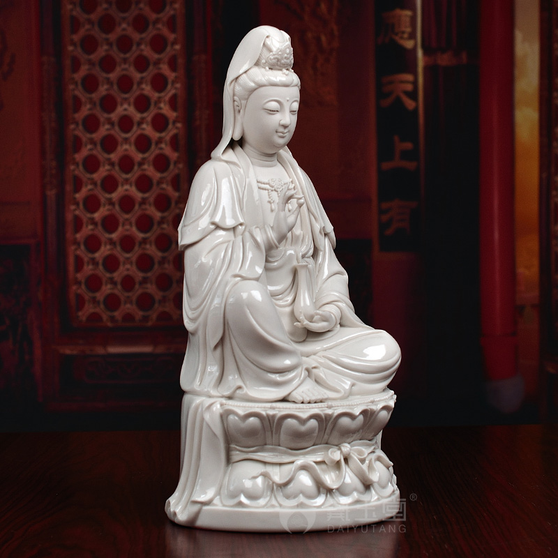 Yutang dai ceramic avalokitesvara furnishing articles sitting room buddhist temple consecrate/GuLian guanyin D03-226