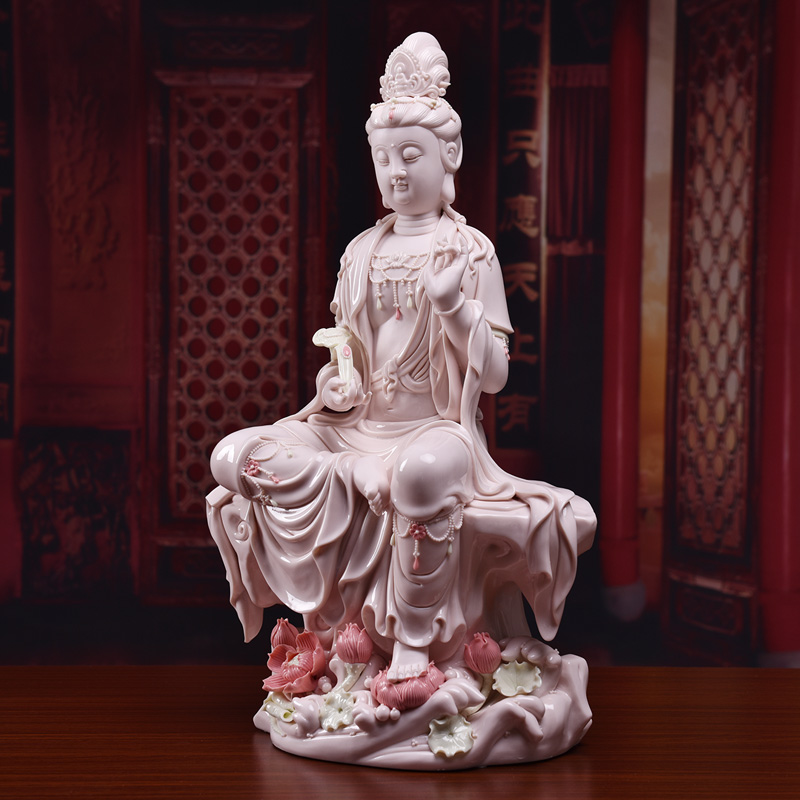 Yutang dai household dehua porcelain ceramic Buddha avalokiteshvara home furnishing articles wulian free goddess of mercy