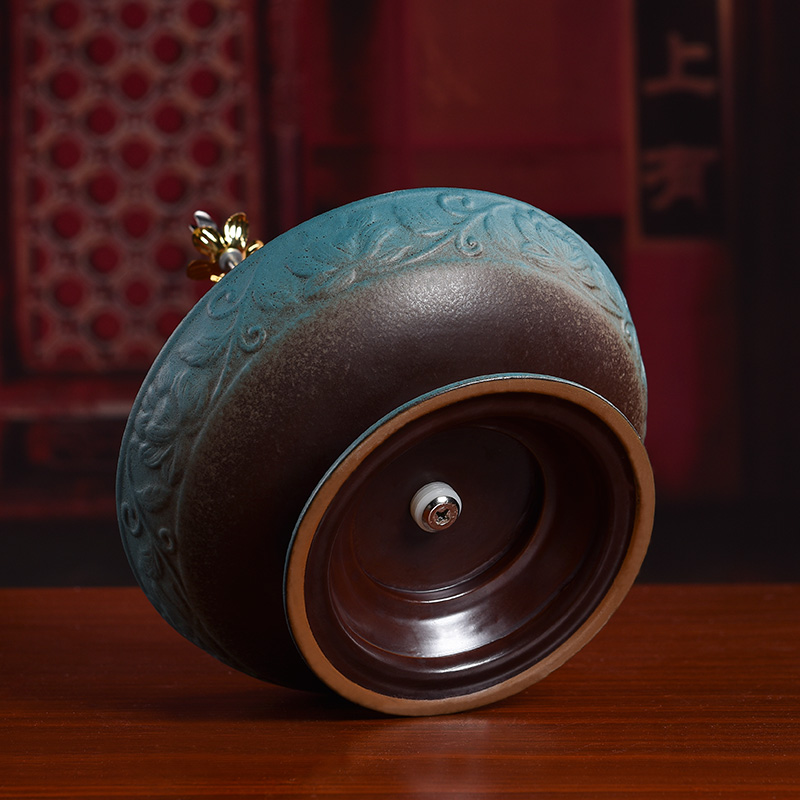 Yutang dai ceramic antique Chinese wind restoring ancient ways offering incense dish plate xiang xiang furnace for the Buddha temple Buddha with supplies