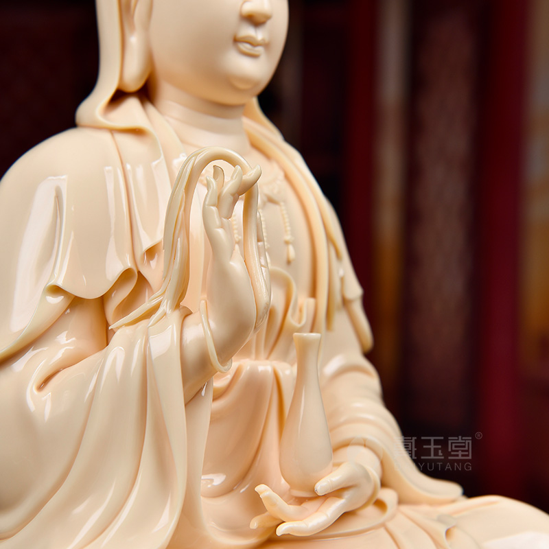 Yutang dai dehua white porcelain household avalokitesvara consecrate figure of Buddha that occupy the home furnishing articles/small lotus guanyin